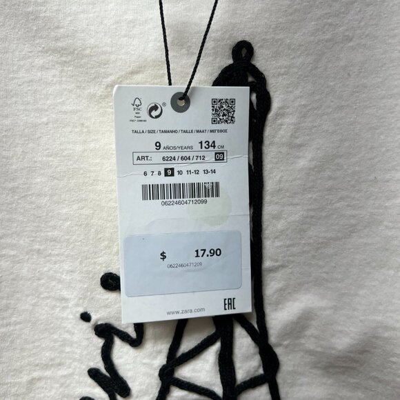 NWT Zara Girls Paris Long Sleeve Shirt - Picture 3 of 6